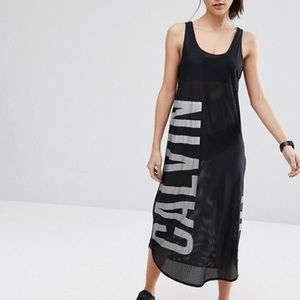 Calvin Klein logo mesh dress